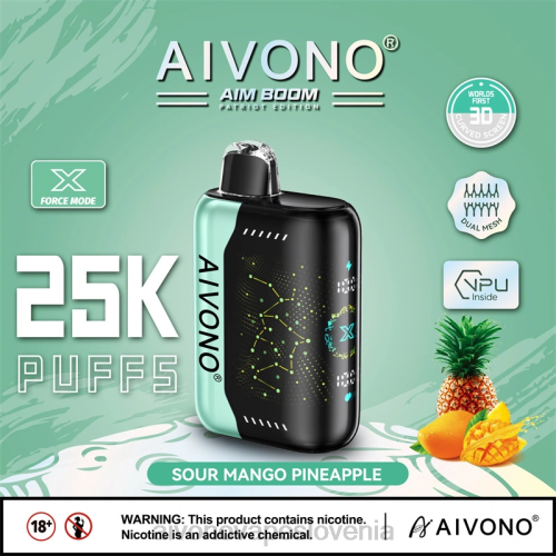 Aivono AIM BOOM 25000 kisli mango ananas 4J4F351 - Aivono Vape Price