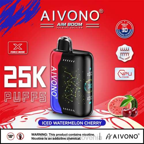 Aivono AIM BOOM 25000 ledena lubenica češnja 4J4F347 - Aivono Vape Slovenia
