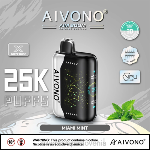 Aivono AIM BOOM 25000 miami mint 4J4F349 - Aivono Vape Review
