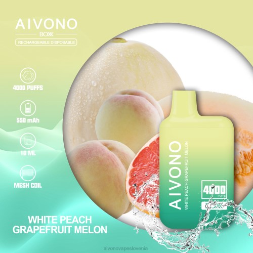 Aivono AIM BOXX 4000 bela breskev grenivka melona 4J4F224 - Aivono Vape Review
