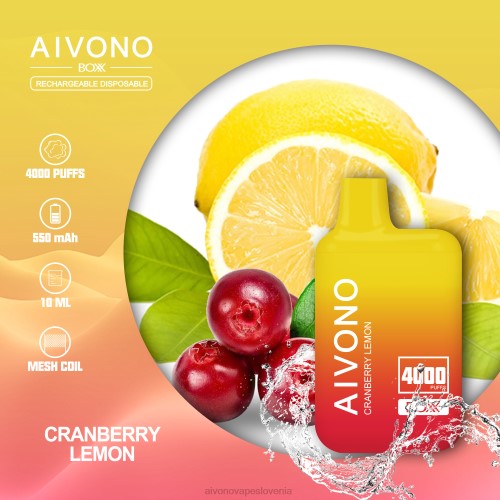 Aivono AIM BOXX 4000 brusnična limona 4J4F218 - Aivono Slovenia