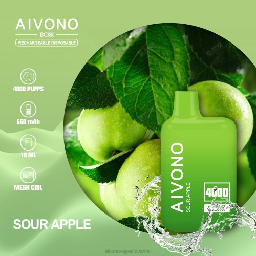 Aivono AIM BOXX 4000 kislo jabolko 4J4F220 - Aivono Vape Review Slovenia
