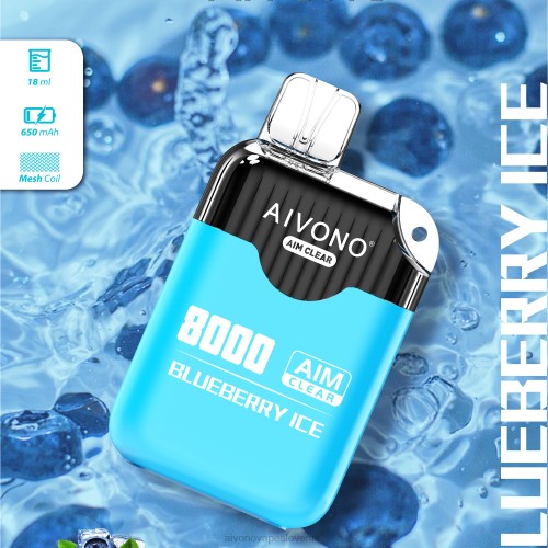 Aivono AIM CLEAR 8000 borovničev led 4J4F206 - Aivono Vape Price