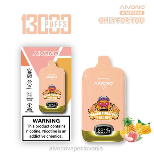 Aivono AIM FREAK 13000 mango ananas breskve 4J4F250 - Aivono Vape Review Slovenia