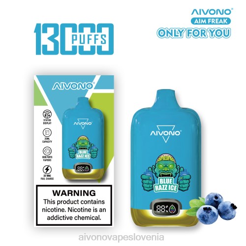 Aivono AIM FREAK 13000 modri razz led 4J4F242 - Aivono Vape Slovenia
