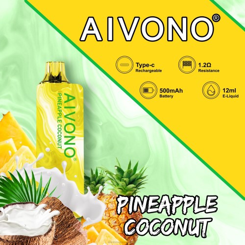 Aivono AIM GUN 7000 ananas kokos 4J4F106 - Aivono Vape Price
