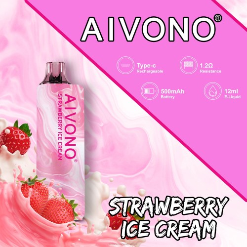Aivono AIM GUN 7000 jagodni sladoled 4J4F105 - Aivono Vape Review Slovenia