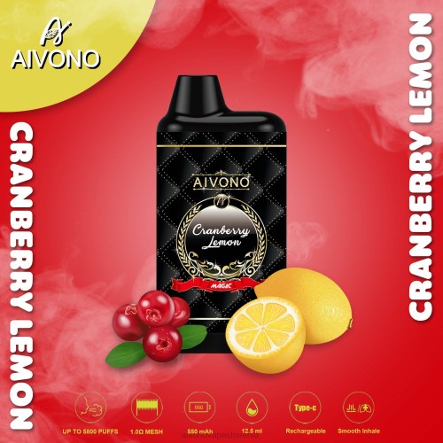 Aivono AIM MAGIC 5800 cigaretnih škatlic brusnična limona 4J4F89 - Aivono Vape Review