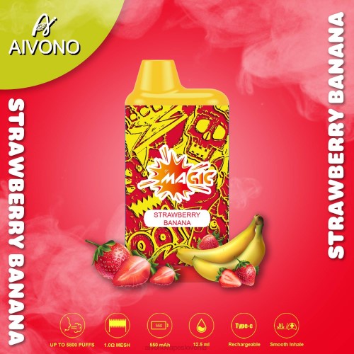 Aivono AIM MAGIC 5800 cigaretnih škatlic jagodna banana 4J4F93 - Aivono Slovenia