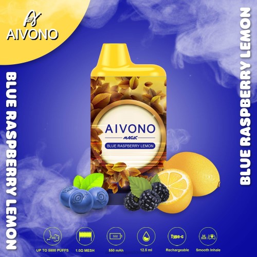 Aivono AIM MAGIC 5800 cigaretnih škatlic modra malina limona 4J4F91 - Aivono Vape Price