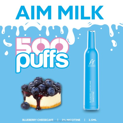 Aivono AIM MILK 500 borovničeva sirova torta 4J4F274 - Aivono Vape Review