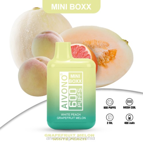 Aivono AIM MINI BOXX 600 bela breskev grenivka melona 4J4F241 - Aivono Vape Price