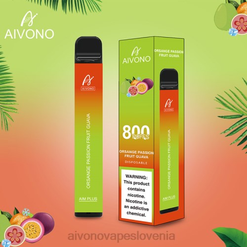Aivono AIM PLUS 800 pomarančna pasijonka guava 4J4F189 - Aivono Vape Review