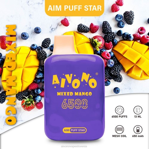 Aivono AIM PUFF STAR 6500 mešani mango 4J4F296 - Aivono Vape Price