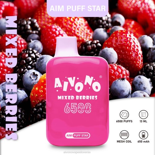 Aivono AIM PUFF STAR 6500 mešano jagodičje 4J4F290 - Aivono Vape Review Slovenia