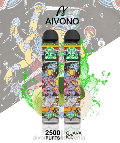 Aivono AIM SNAKE 2500 guava led 4J4F307 - Aivono Vape Slovenia