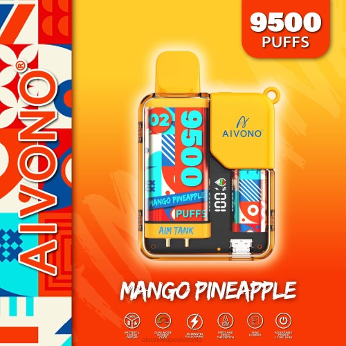 Aivono AIM TANK 9500 mango ananas 4J4F34 - Aivono Vape Review