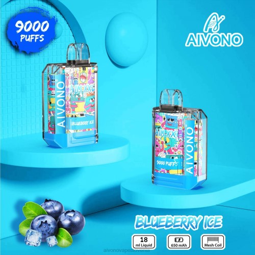 Aivono AIM XXL 9000 prozorna nalepka za usta borovničev led 4J4F50 - Aivono Vape Review Slovenia