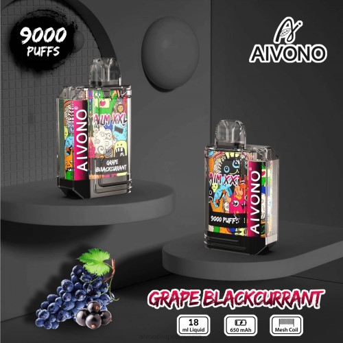 Aivono AIM XXL 9000 prozorna nalepka za usta grozdni črni ribez 4J4F56 - Aivono Vape Price
