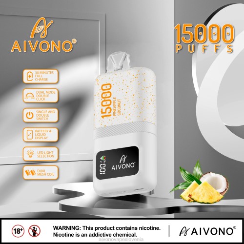Aivono AIM magic 15000 ananas kokos 4J4F72 - Aivono Vape Slovenia