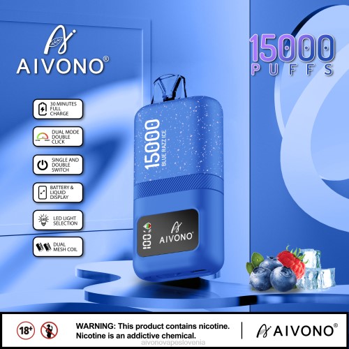 Aivono AIM magic 15000 modri razz led 4J4F64 - Aivono Vape Review