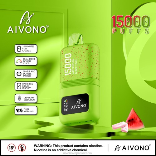 Aivono AIM magic 15000 žvečilni gumi iz lubenice 4J4F65 - Aivono Vape Review Slovenia