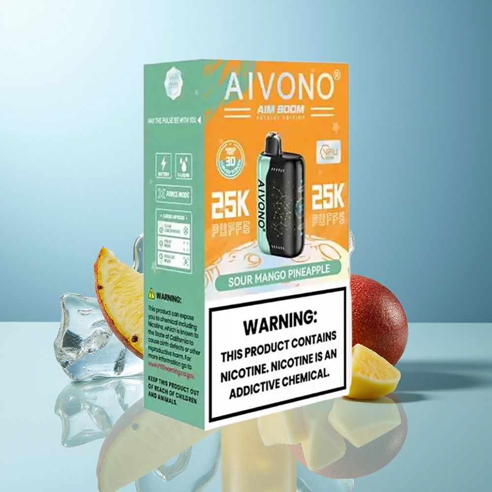 Aivono Aim Boom 25000 Pihov Okus Kislo Mango Ananas 650mAh