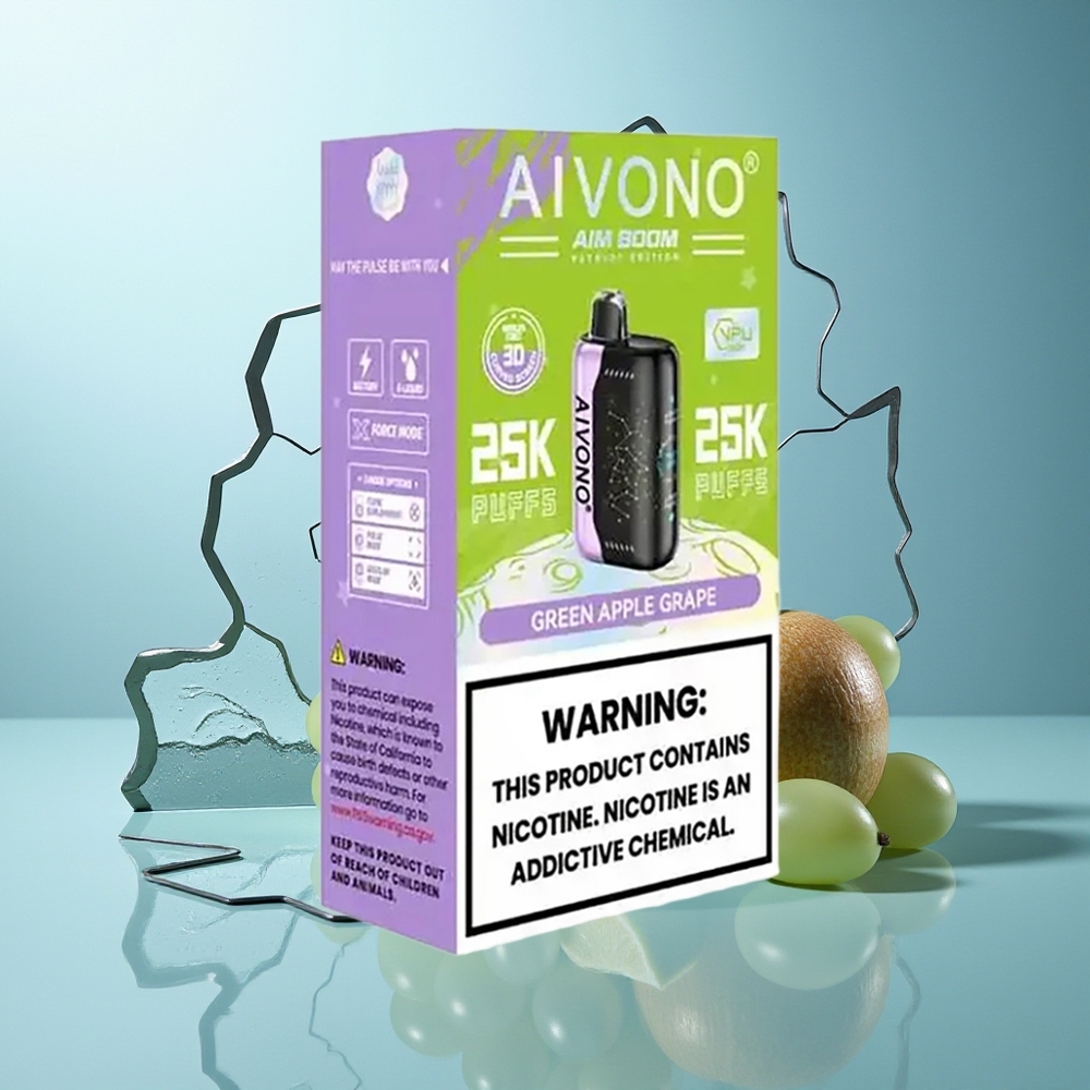 Aivono Aim Boom 25000 Pofov Zeleno Jabolko Grozdje 650mAh
