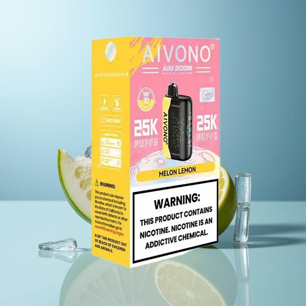 Aivono Aim Boom 25000 Puffov Melona Limona Tip-C Polnjenje