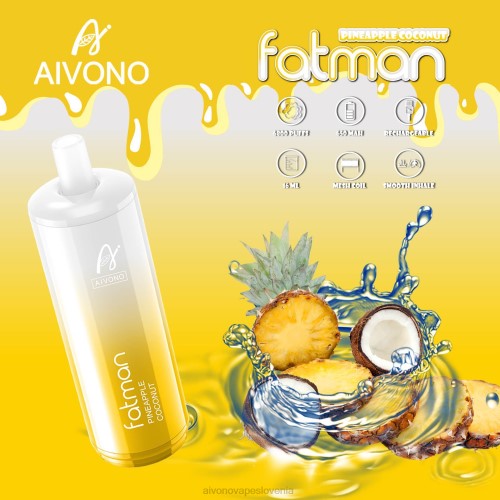Aivono FATMAN 6800 ananas kokos 4J4F29 - Aivono Vape Review