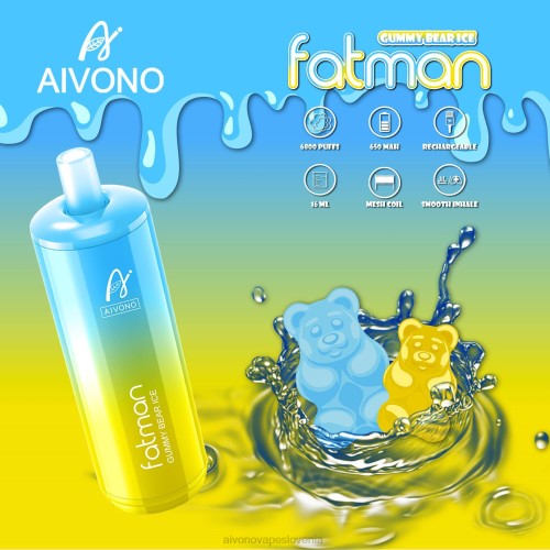 Aivono FATMAN 6800 led z gumijastim medvedkom 4J4F32 - Aivono Vape Slovenia