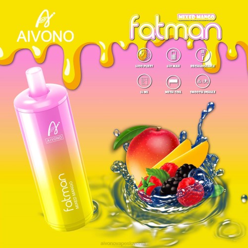 Aivono FATMAN 6800 mešani mango 4J4F26 - Aivono Vape Price
