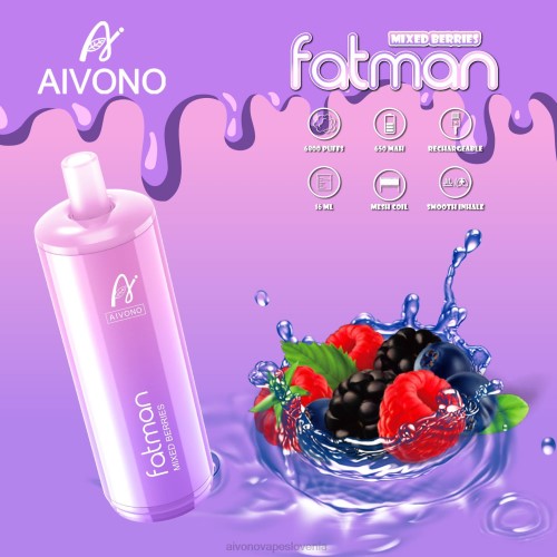 Aivono FATMAN 6800 mešano jagodičje 4J4F27 - Aivono Vape Slovenia
