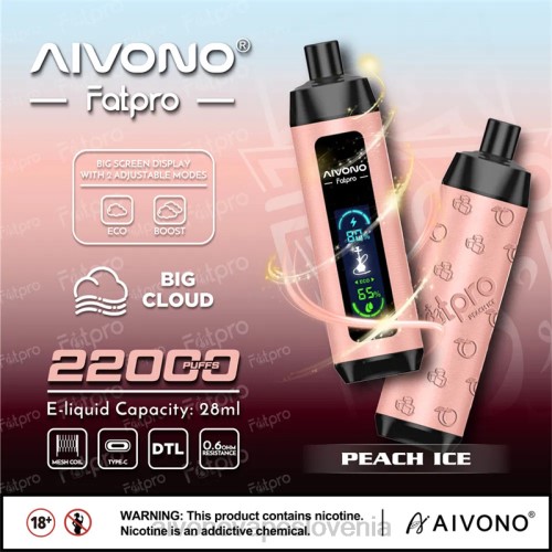 Aivono Fatpro 22000 breskov led 4J4F5 - Aivono Vape Review Slovenia