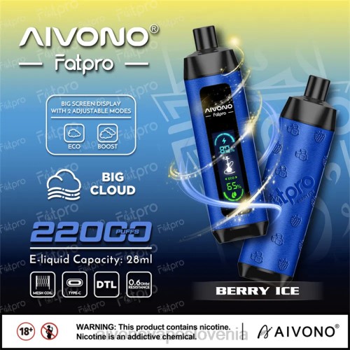 Aivono Fatpro 22000 jagodni led 4J4F10 - Aivono Vape Review Slovenia