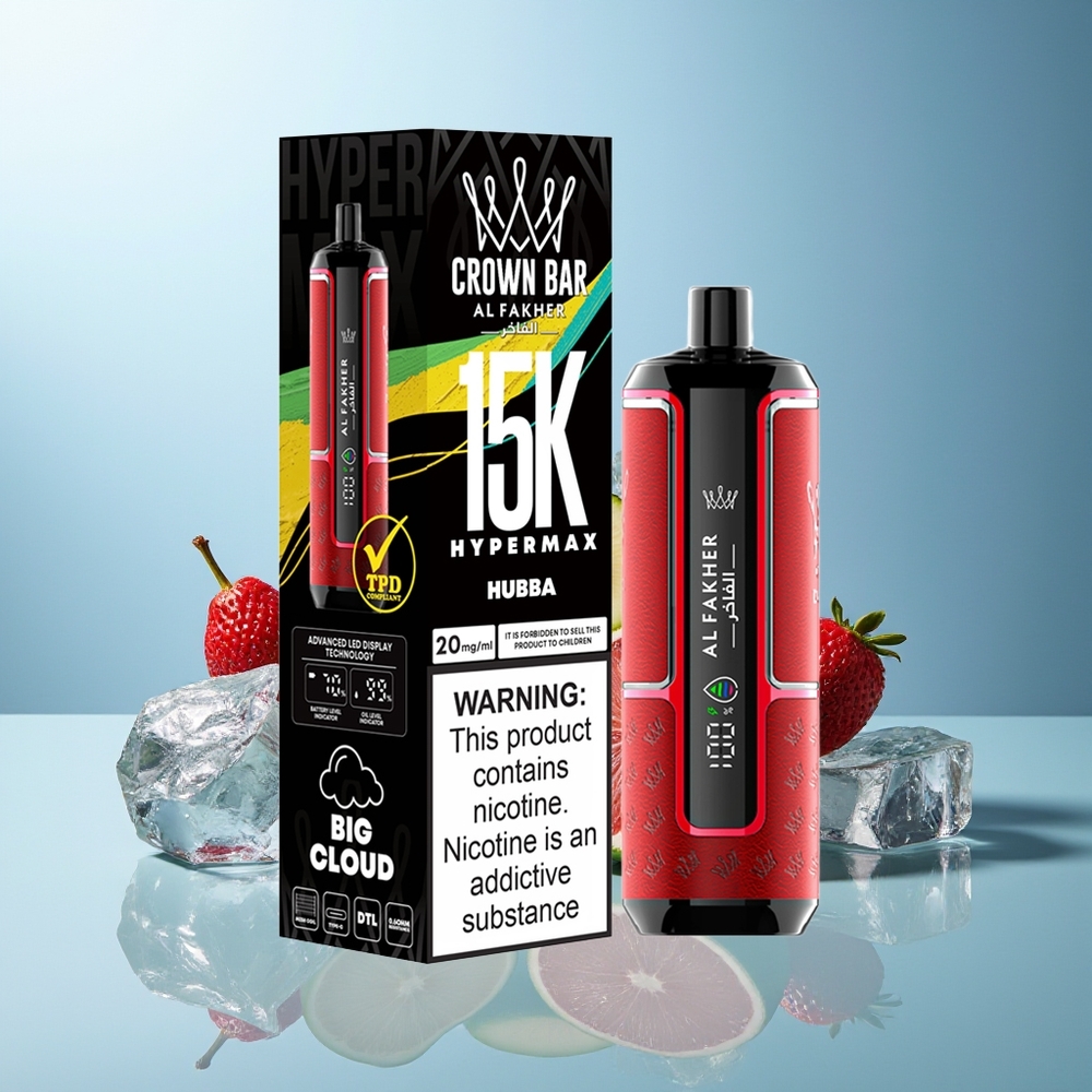 Al Fakher Crown Bar 15K Hypermax Enopušna Kombinacija Arom