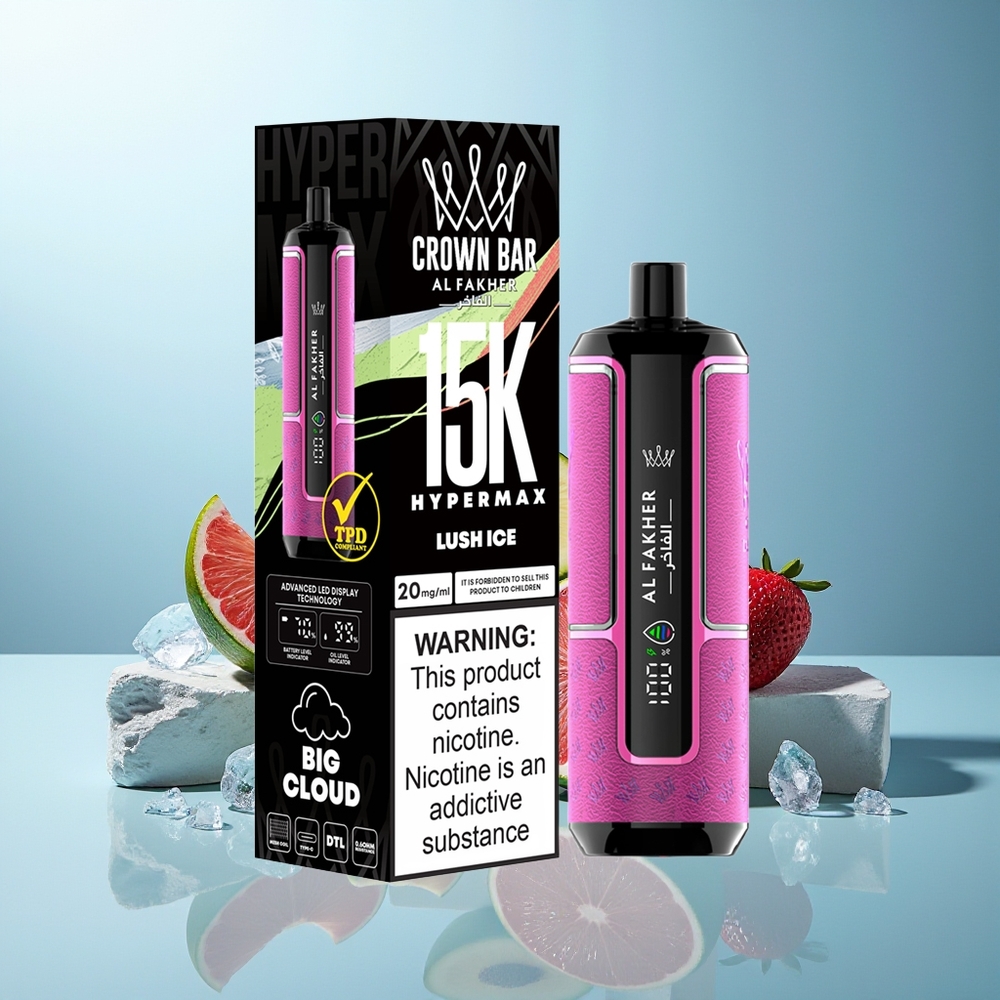Al Fakher Crown Bar 15K Ledenoledni Ledeni Dispozabilni Vape Kit