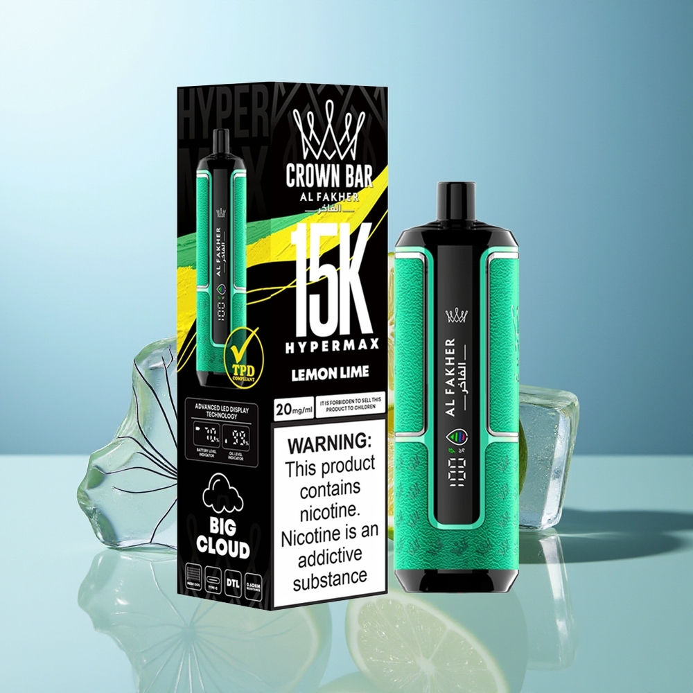 Al Fakher Crown Bar 15K Limeta Limonova Enorazmerna Vape Kit