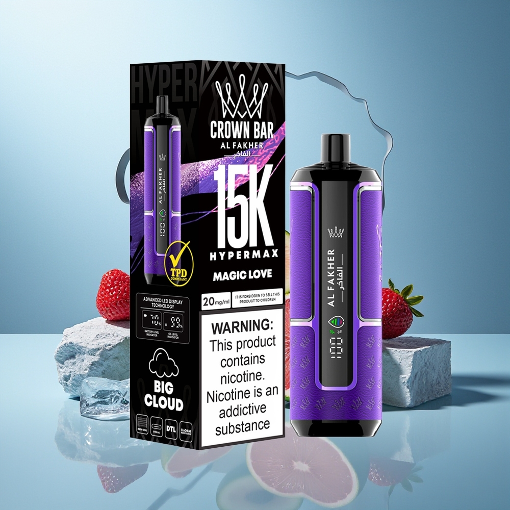 Al Fakher Crown Bar 15K Ljubezen Dispozabilni Vape Kit 600mAh