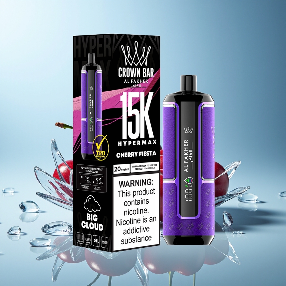 Al Fakher Crown Bar 15K Češnjeva Fiesta Kompakten