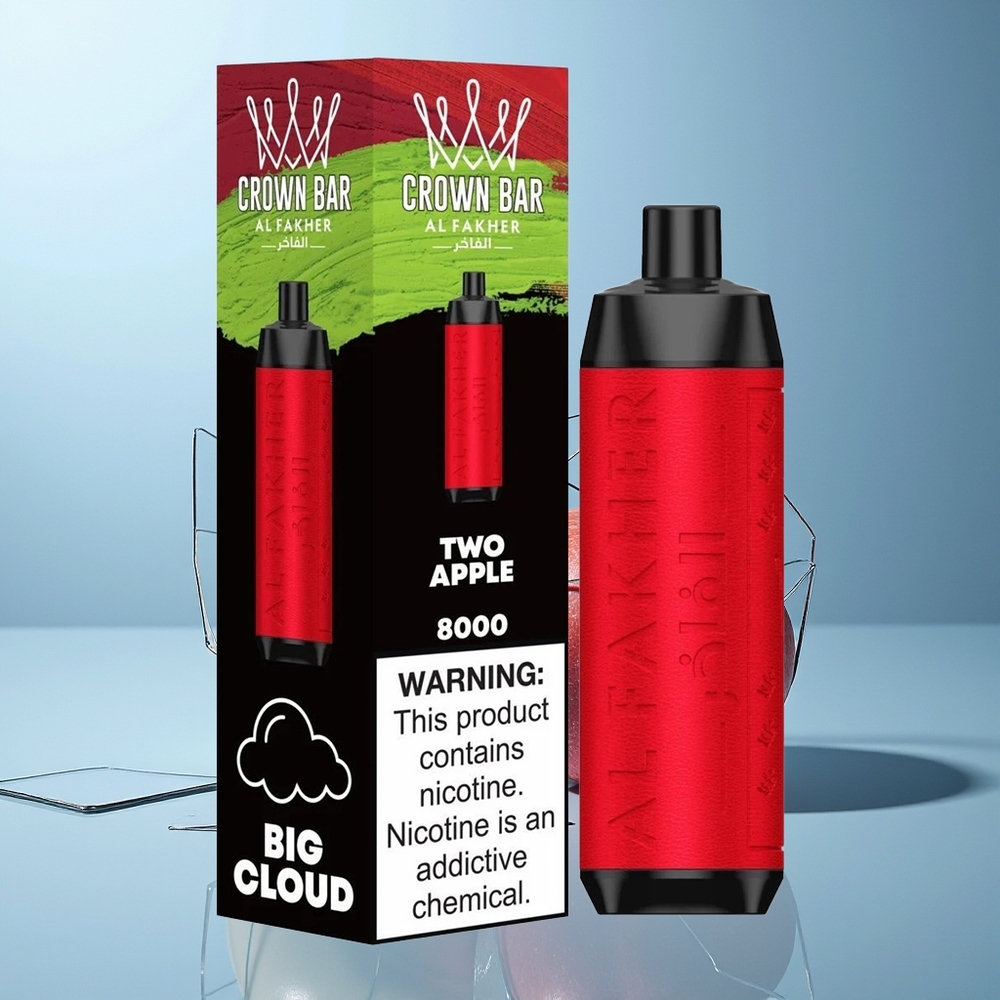 Al Fakher Crown Bar 8000 Crystal Dve Jabolki Crystal 18ml