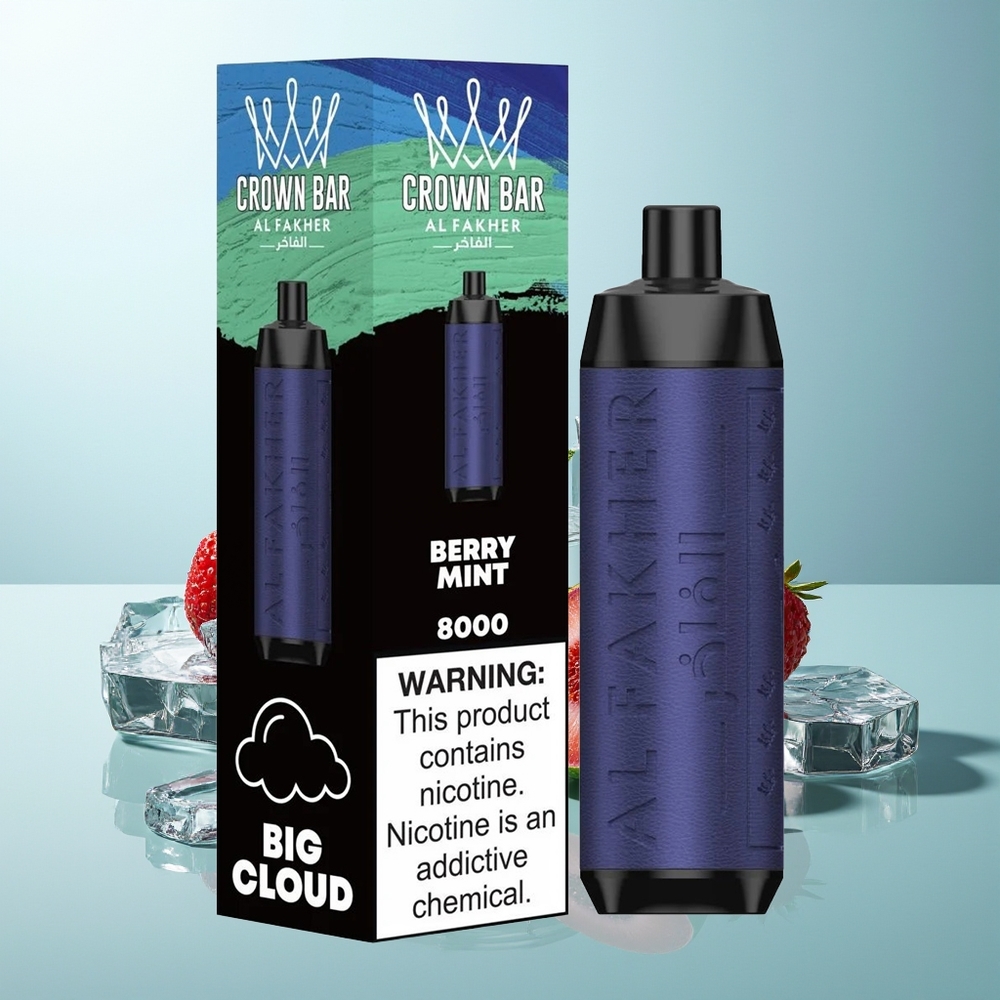 Al Fakher Crown Bar 8000 Crystal Puff Jagoda Meta Drugo