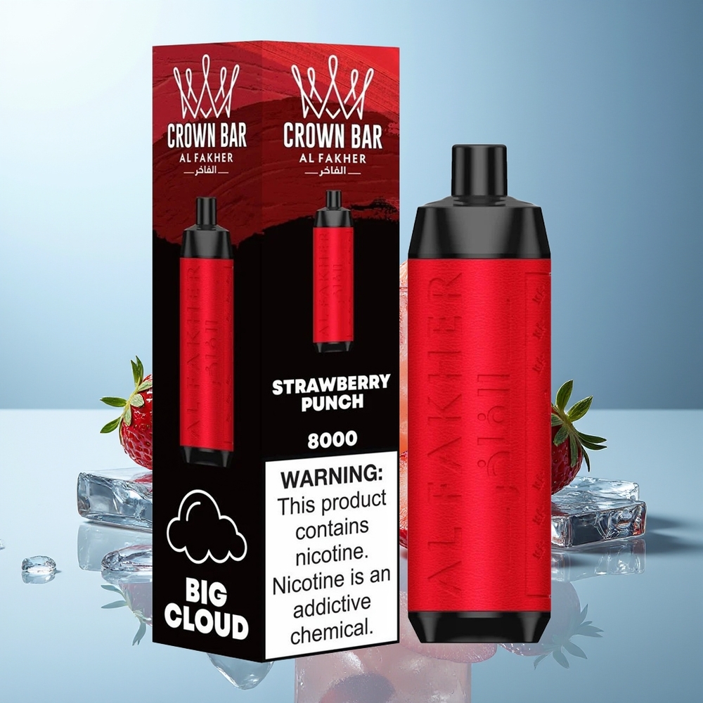 Al Fakher Crown Bar 8000 Jagoda Punč USB Type-C