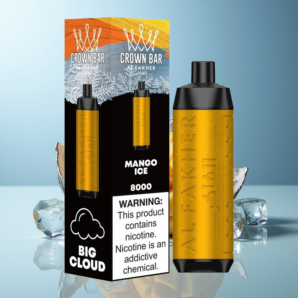 Al Fakher Crown Bar 8000 Kristalna Enkratna Vapa Manga Led