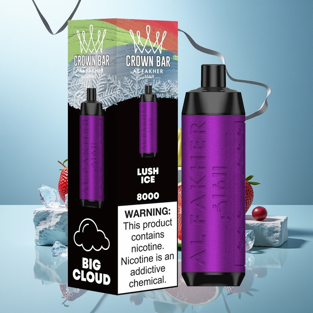 Al Fakher Crown Bar 8000 Ledena Bučna Kristalna Enkratna Vape