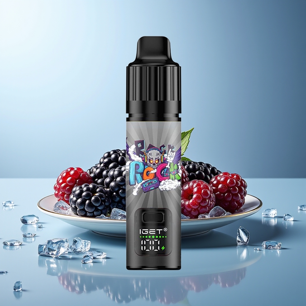 IGET BAR PLUS S3 POD 10000 Puffov Dispozabilni Vape Črni Jagodi Led