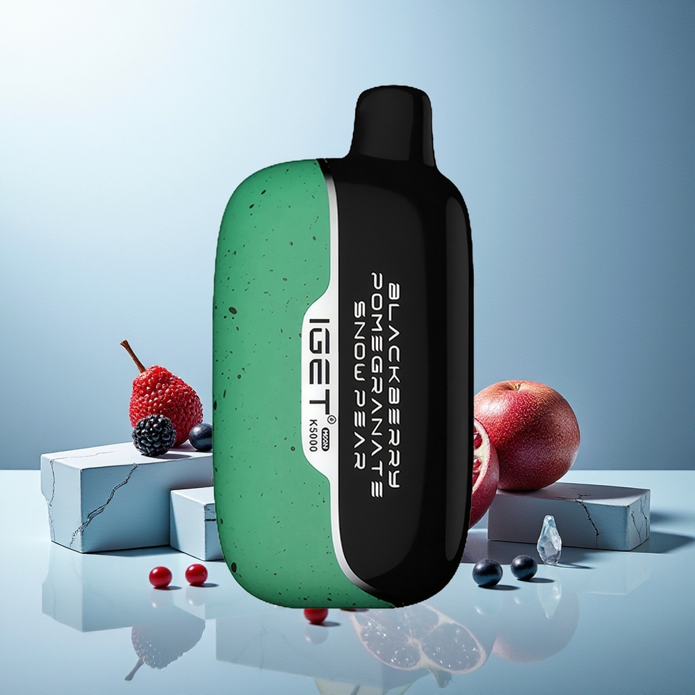 IGET Moon K5000 5000 Pofov Kombinacija Aroma Črnega Robida Granatnega Jabolka in Snežne Hruške PC