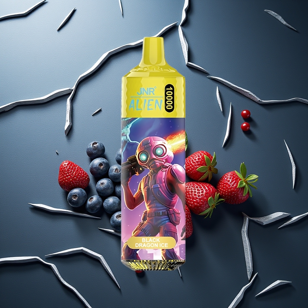 JNR Alien 10000 Puff Črni Zmaj Led RGB