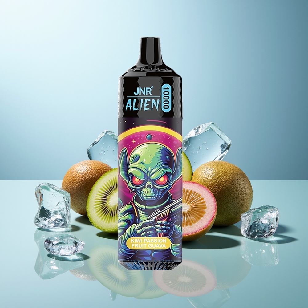 JNR Alien 10000 Pufov Mehki navoj 12 Ohm Kombinacija okusov kivi pasijonka guava