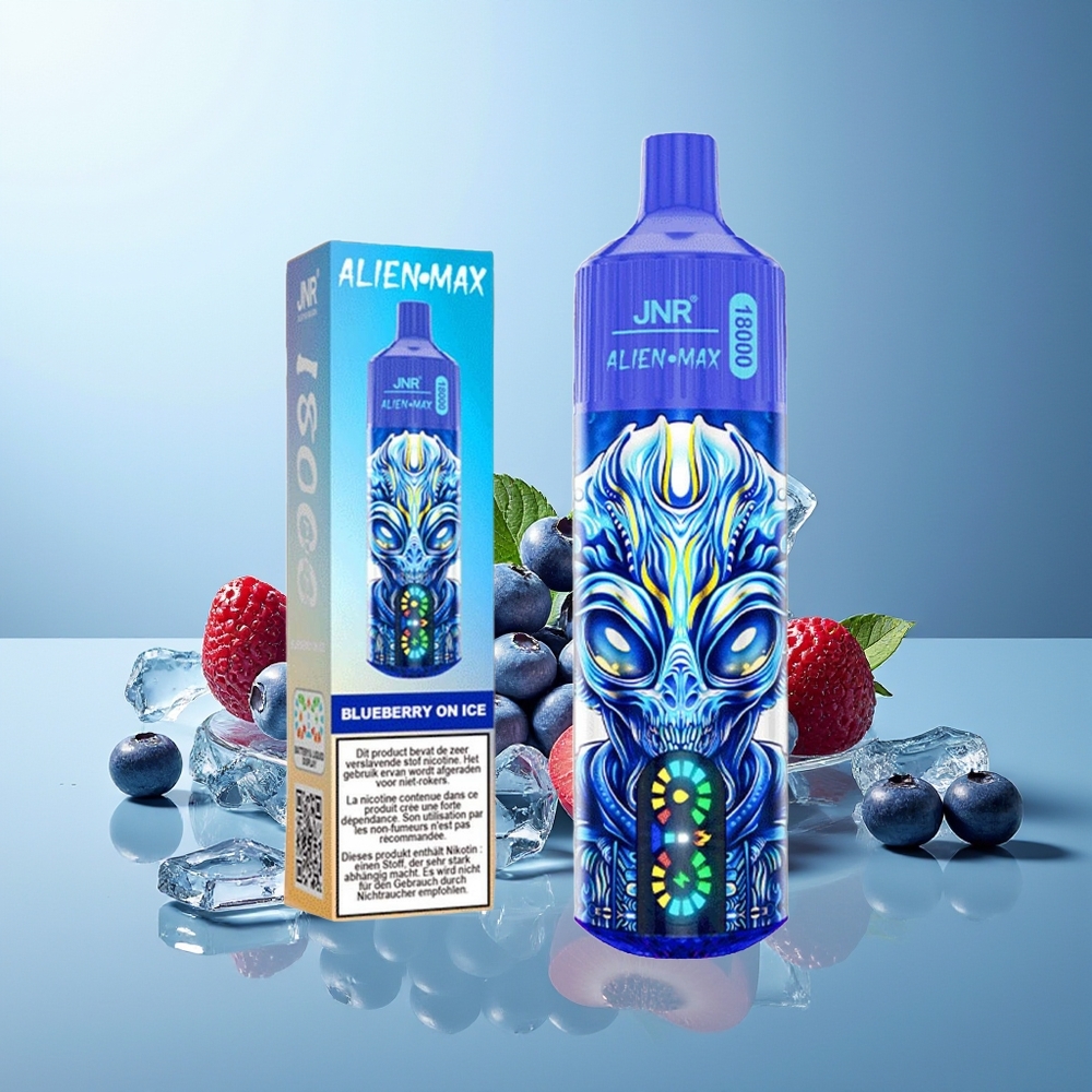 JNR Alien Max 18000 Povžki Dispozabil Vape Borovnica Na Ledu Dual Mesh